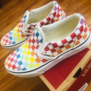VANS CLASSIC SLIP-ON Checkerboard Rainbow